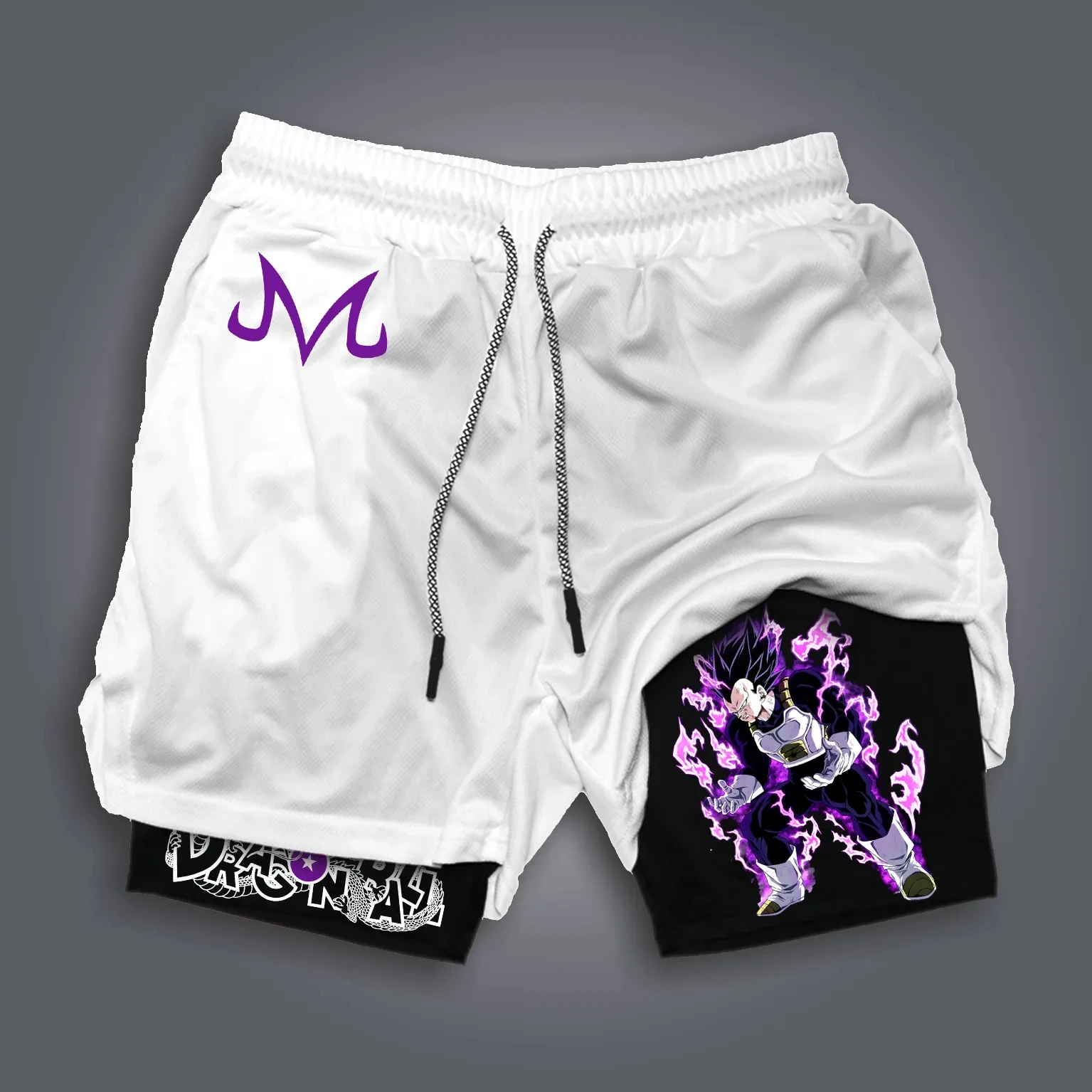 Dragon Ball Perifere bedrukking Dubbellaagse shorts GOKU Amerikaanse sport Comfortabele zomer heren losse ademende broek