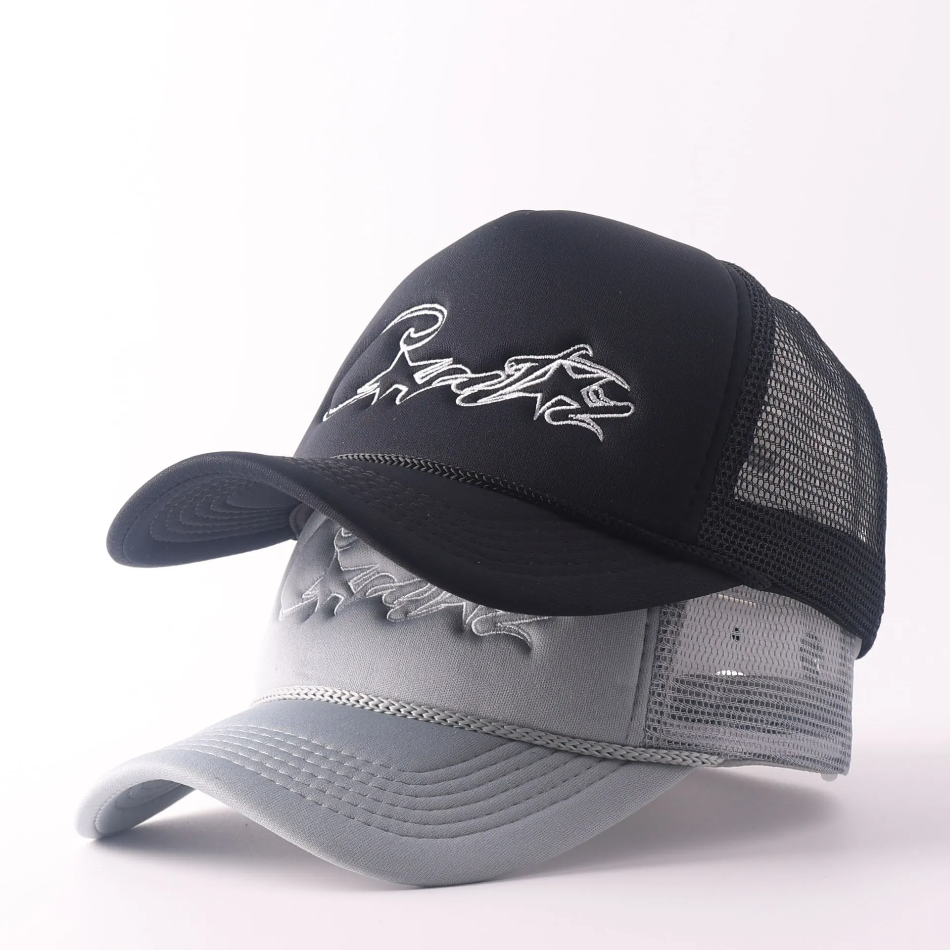 Trendy Outdoor Unisex Summer Mesh Hat Truck Driver Cap Sun Protection Bucket Hat Travel Leisure Korean Style Duckbill Cap