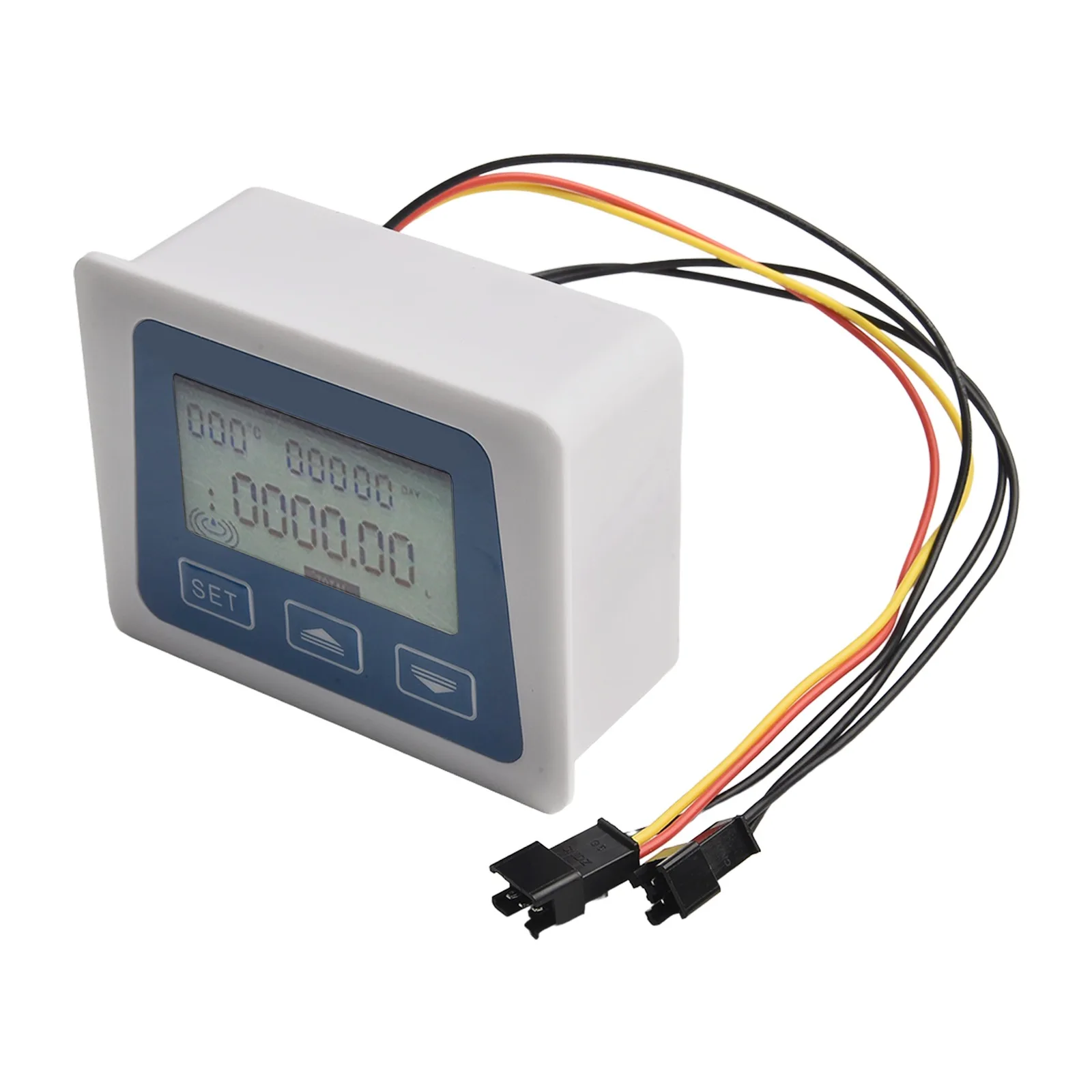 LCD Readout on a Smart Digital Meter designed to Monitor Fluid Levels Effectively using Advanced Sensing Technology