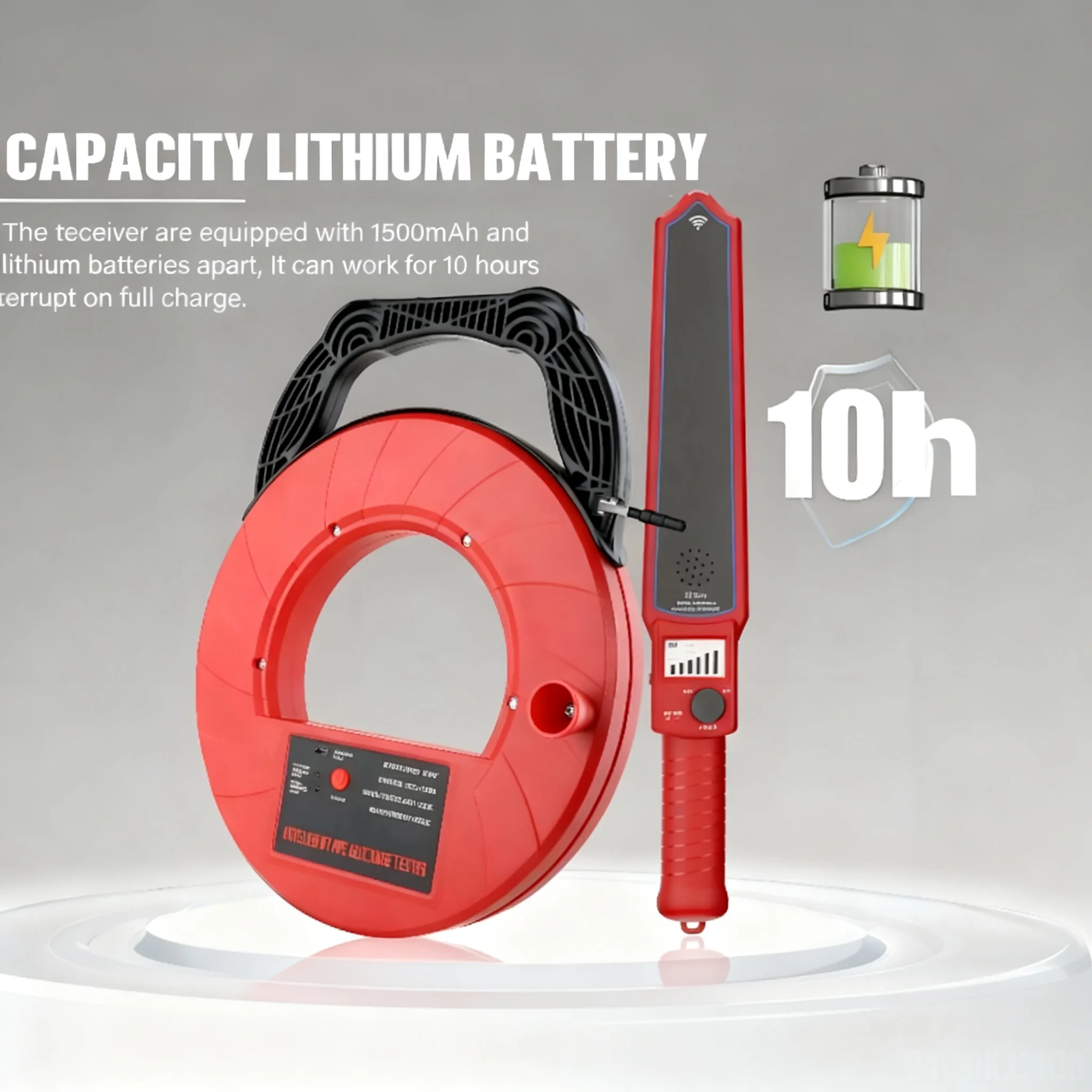 كاشف وتحديد موقع خطوط الأنابيب الذكية - جهاز استقبال 512 هرتز، تحديد موقع دقيق، مبيت ABS، أنابيب قابلة للكشف لفحص الأنابيب #4