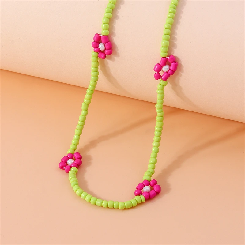 Mode handgemachte bunte Perlen Halskette für Frauen Mädchen Party Festival Schmuck Dekoration – Detail 12
