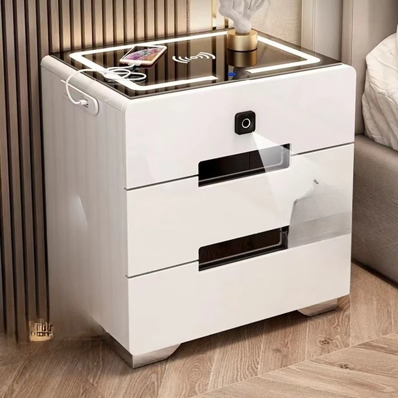 

Smart bedside table, simple and modern multi-functional bedroom bedside table