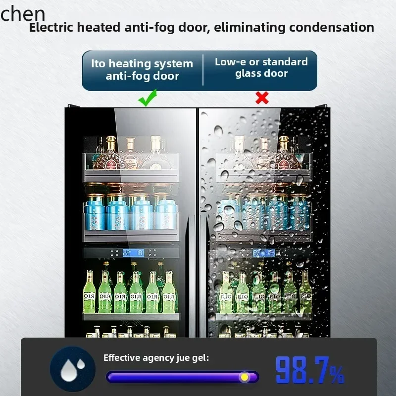 double temperature constant temperature ice bar wine cabinet living room air-cooled tea refrigerator drink glass freezer