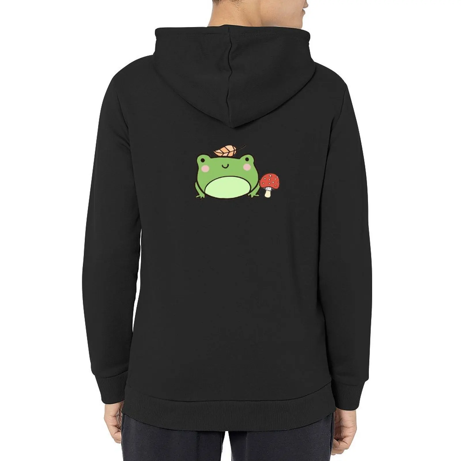 

Cute Frog Mushroom Kawaii Cottagecore Aesthetic Hoodie Hoodie men's autumn clothes men's sweat-shirt graphic hoodie