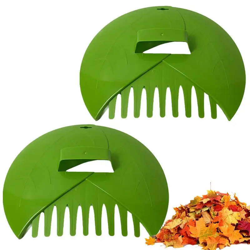 

Leaf Hand Rakes Leaves Scooper 2pcs Portable Garden Hand Rakes Rubbish Pick Up Claws Leaf Loader Lightweight Rubbish Pick Up