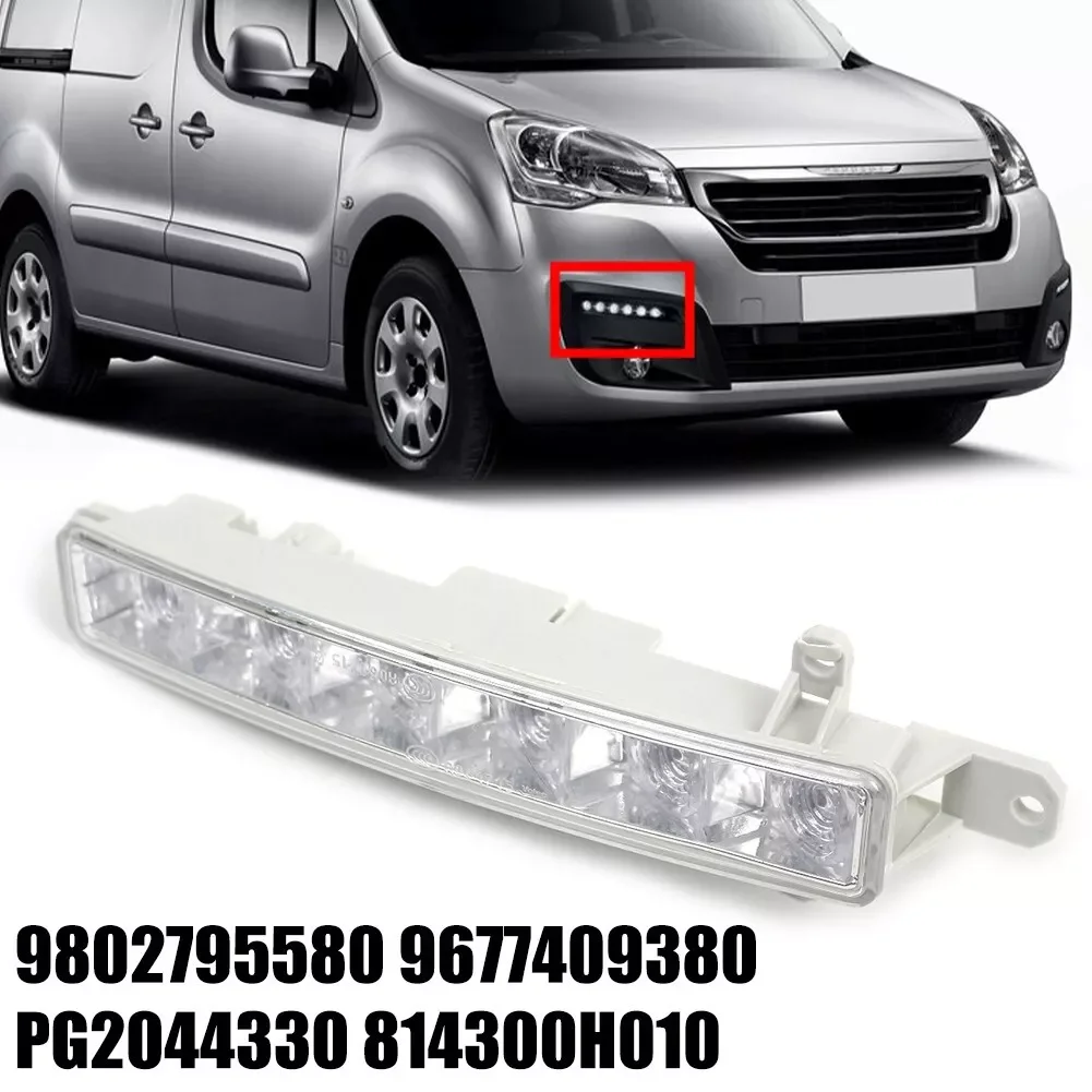 For Citroen C1 C3 Berlingo C-Elysee for Peugeot 308 2013-2020 9802795580 Car Front Bumper Fog Lights Daytime Running Lights