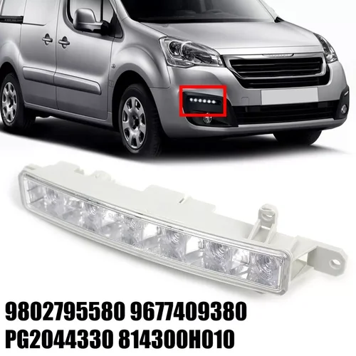 Para Citroen C1 C3 Berlingo C-Elysee para Peugeot 308 2013-2020 9802795580 Luces antiniebla del parachoques delantero del coche Luces de circulación diurna