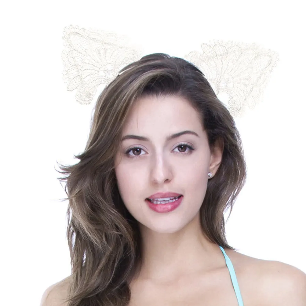 

2 шт., обруч для волос с кошачьими ушками, удобный в ношении, милый дизайн, сувениры для вечеринки, Хэллоуин, Рождество, ежедневное использование, обруч для волос с белыми кошачьими ушками