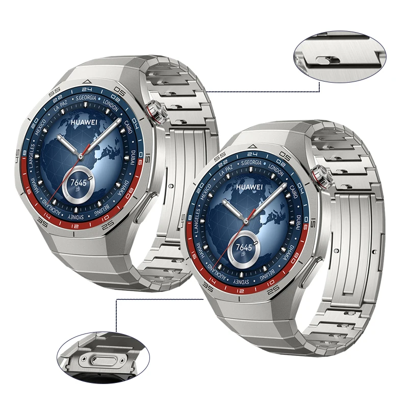 

Роскошный ремешок из титанового сплава без зазоров для Huawei Watch GT 5 Pro, металлический браслет для Huawei Watch GT 5 Pro, деловой ремешок Correa