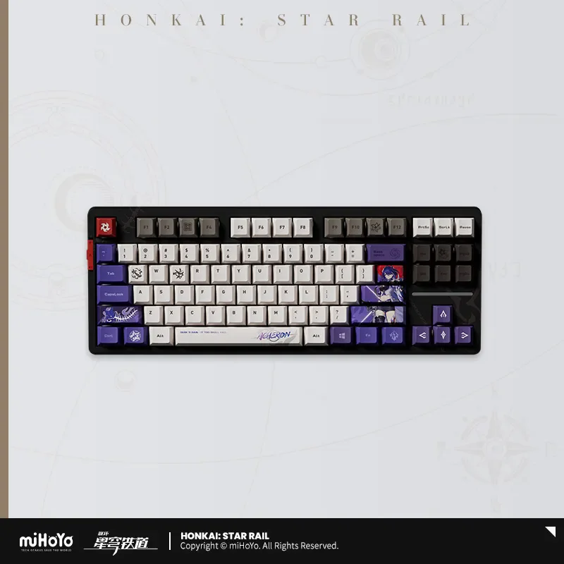 [Genuine]Game Acheron Keyboard MiHoYo Original Honkai Star Rail Acheron Theme Impression Series Mechanical Keyboard Cosplay Gift
