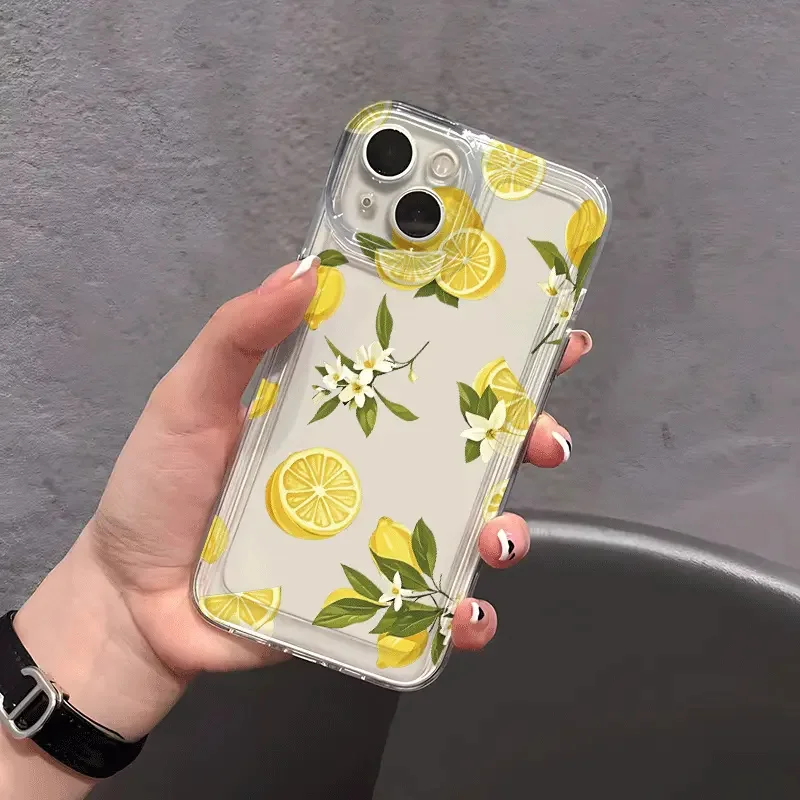 ฤดูร้อนผลไม้มะนาวดอกไม้ClearสําหรับSamsung Galaxy S25 S24 S23 S22 S21 FE Plus Ultra A56 A55 A35 A16 A54 A53 ฝาครอบ