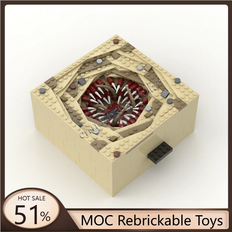 

558 шт., хит продаж, MOC, креативная серия Evil Pit, деревянный строительный блок, модель «сделай сам», сборка, образовательный мальчик для рождественских подарков