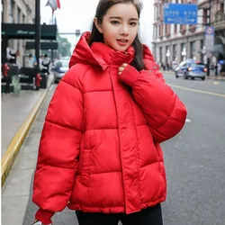 2023 nuove donne piumino cappotto di cotone giacca invernale femminile Casual moda parka fare persone più sottile capispalla corto soprabito con cappuccio