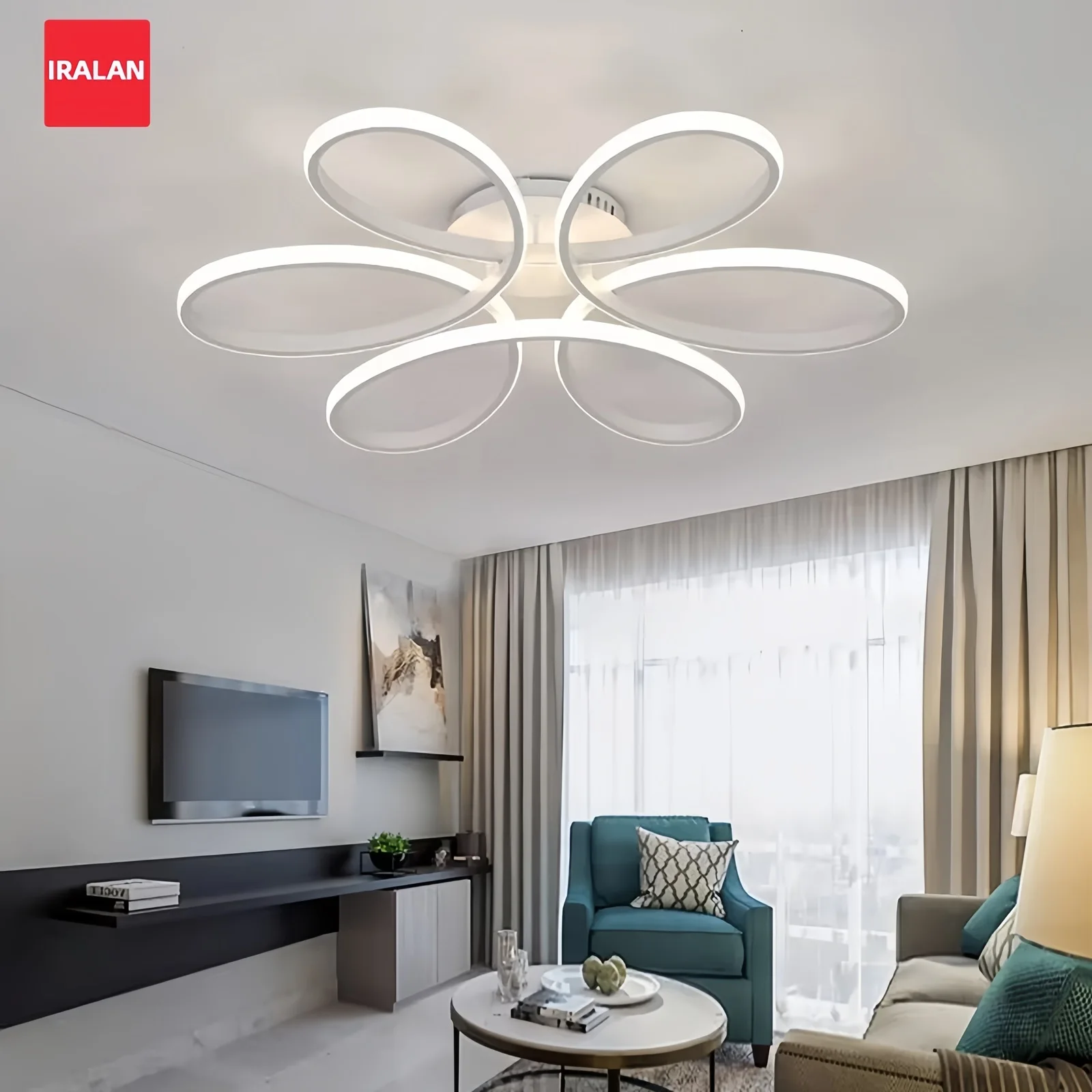 

Современная потолочная люстра с регулируемой яркостью, пульт дистанционного управления, спальня, ресторан, гостиная, потолочный светильник, минималистичные геометрические светодиодные светильники