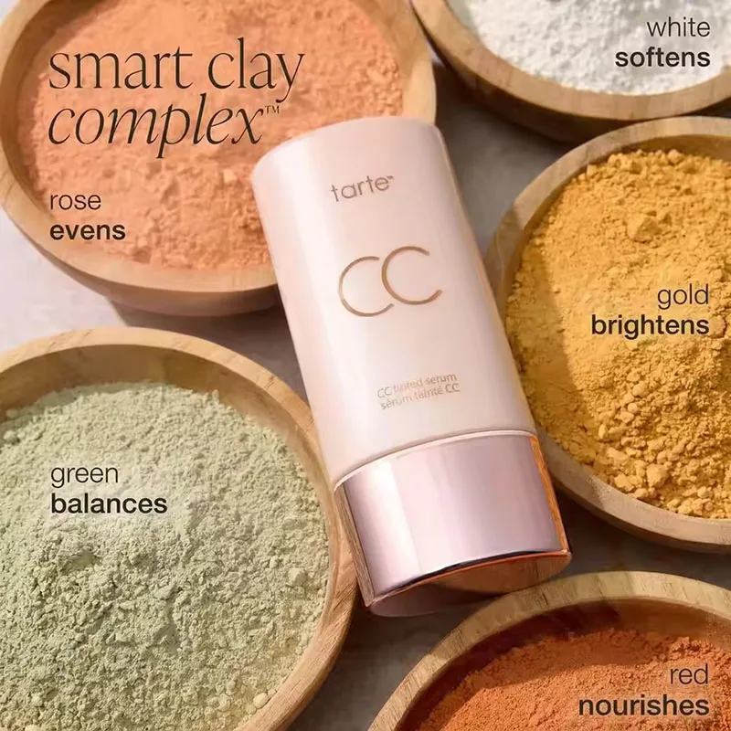 For 6 Skin Tone Moisturizing Tinted Serum CC Cream Hydrating Color Correcting Lightweight Buildable Coverage Natural Glow Makeup