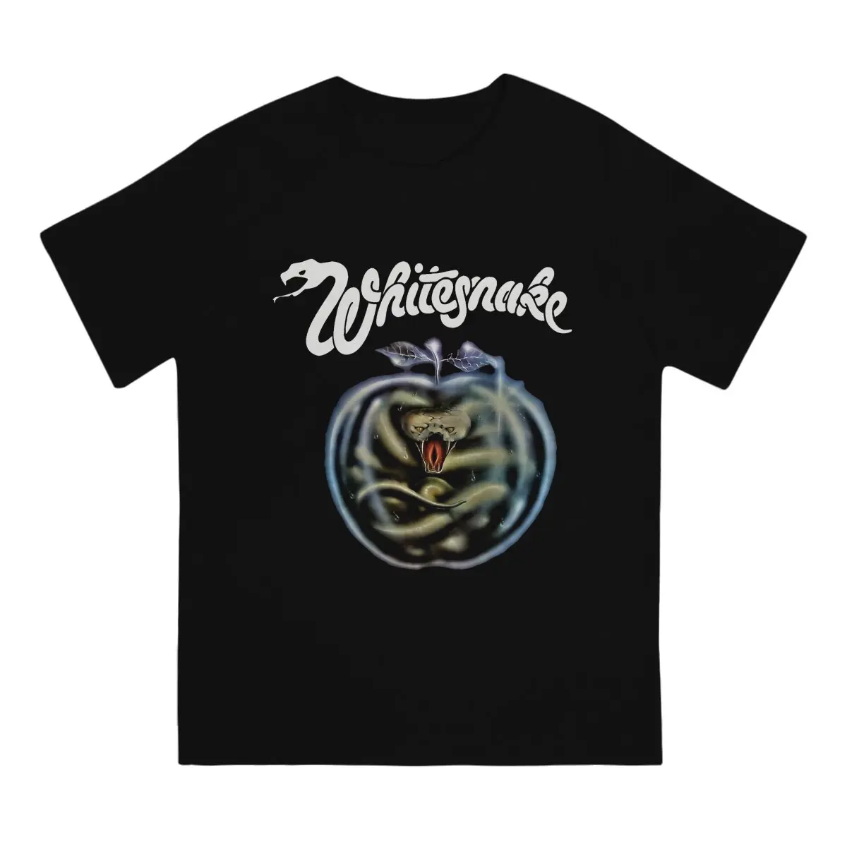 Novelty Rock Original T-Shirt Men Round Neck T Shirt Whitesnake Short Sleeve Tees Gift Idea Clothing