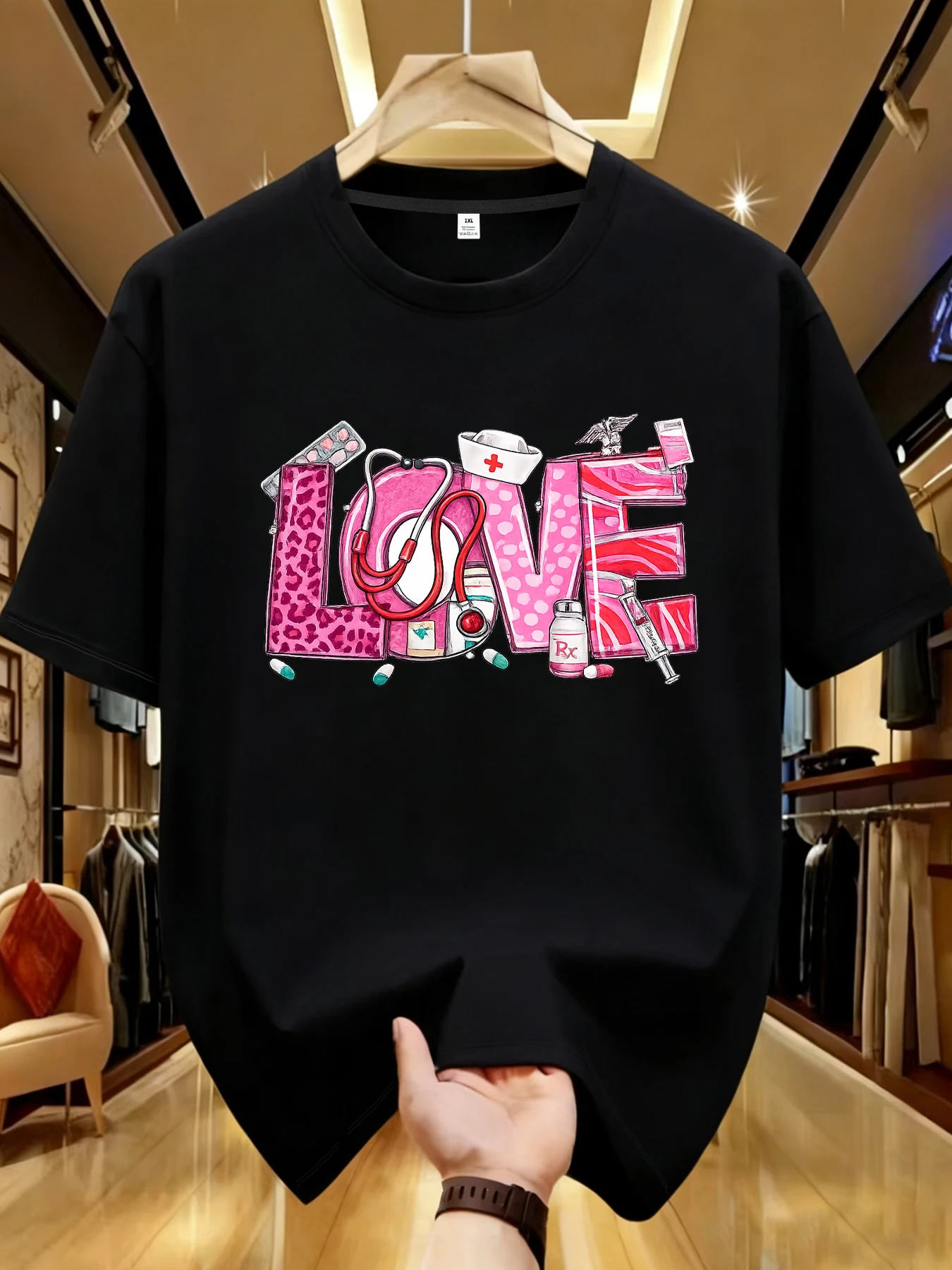 

【WDS01158】Женская футболка с принтом, больших размеров, летняя, повседневная, в уличном стиле, с коротким рукавом, модель «Джокер»