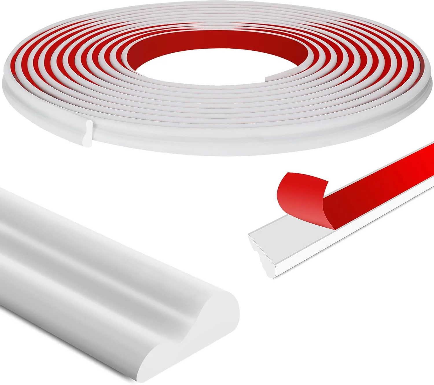 1PC 1m/39.37inch Peel and Stick Wall Molding Trim, Flexible Strip for Mirror Frame, Chair Rail Moulding, Wall Protection and Hom