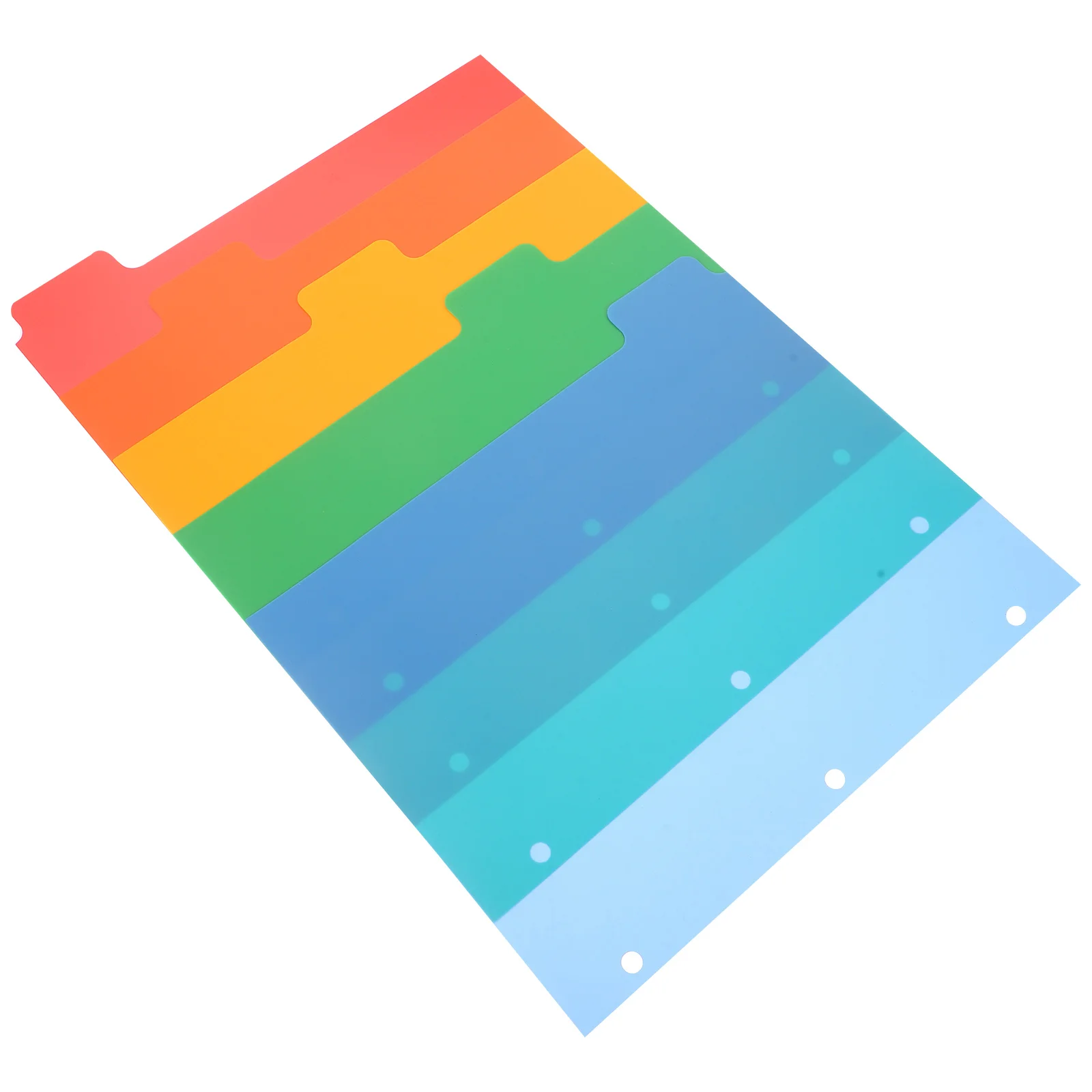 Divisori per raccoglitori in plastica da 5 pezzi con linguette per riviste di notebook Rapporti Schede di classificazione Segnapagina Etichette divisorie a fogli mobili