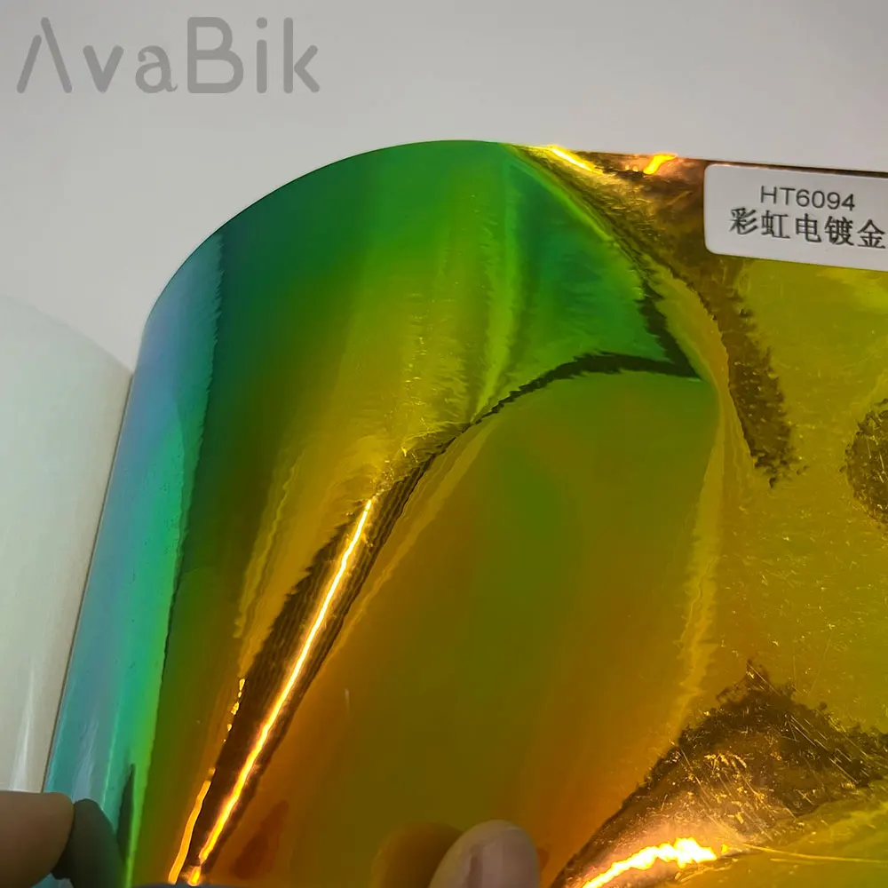 60cm Rainbow Plating glod chameleon Film Vinyl Wrap Car Accessories Universal Smart DIY With Air Release Stickers Low Tack Glue