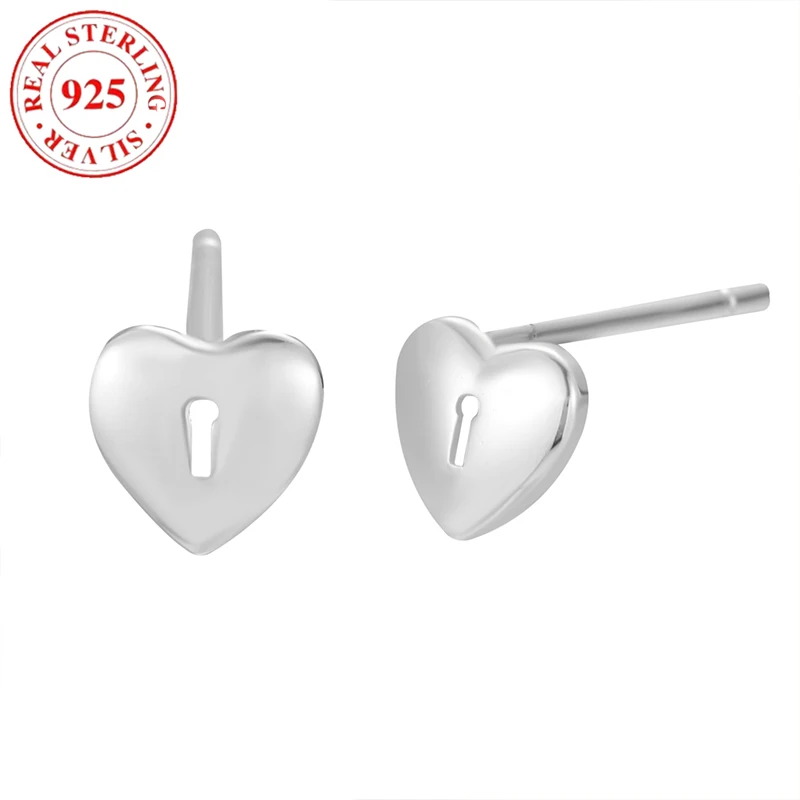 

925 Sterling Silver Heart Women's Earrings Hypoallergenic Suitable for Gift Giving