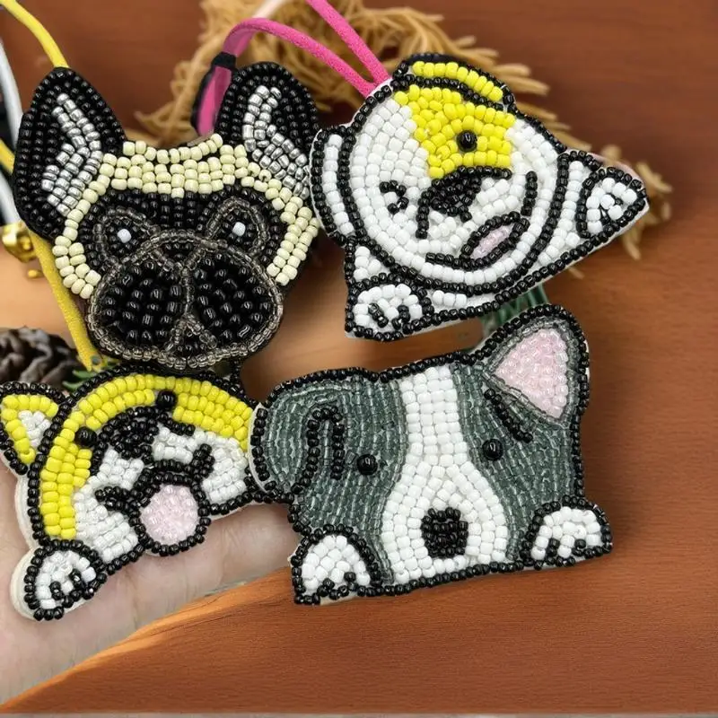 Fetching Dog Emblem Lanyard Patch Football Pendant Home Decorative Gifts.