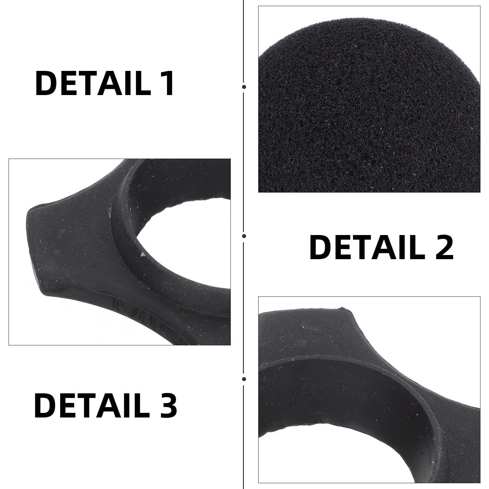 

4Sets Microphone Sponge Covers Elastic Windproof Noise Reduction Mic Rubber Holder Rings Microphone Bottom Rod Sleeve Protection