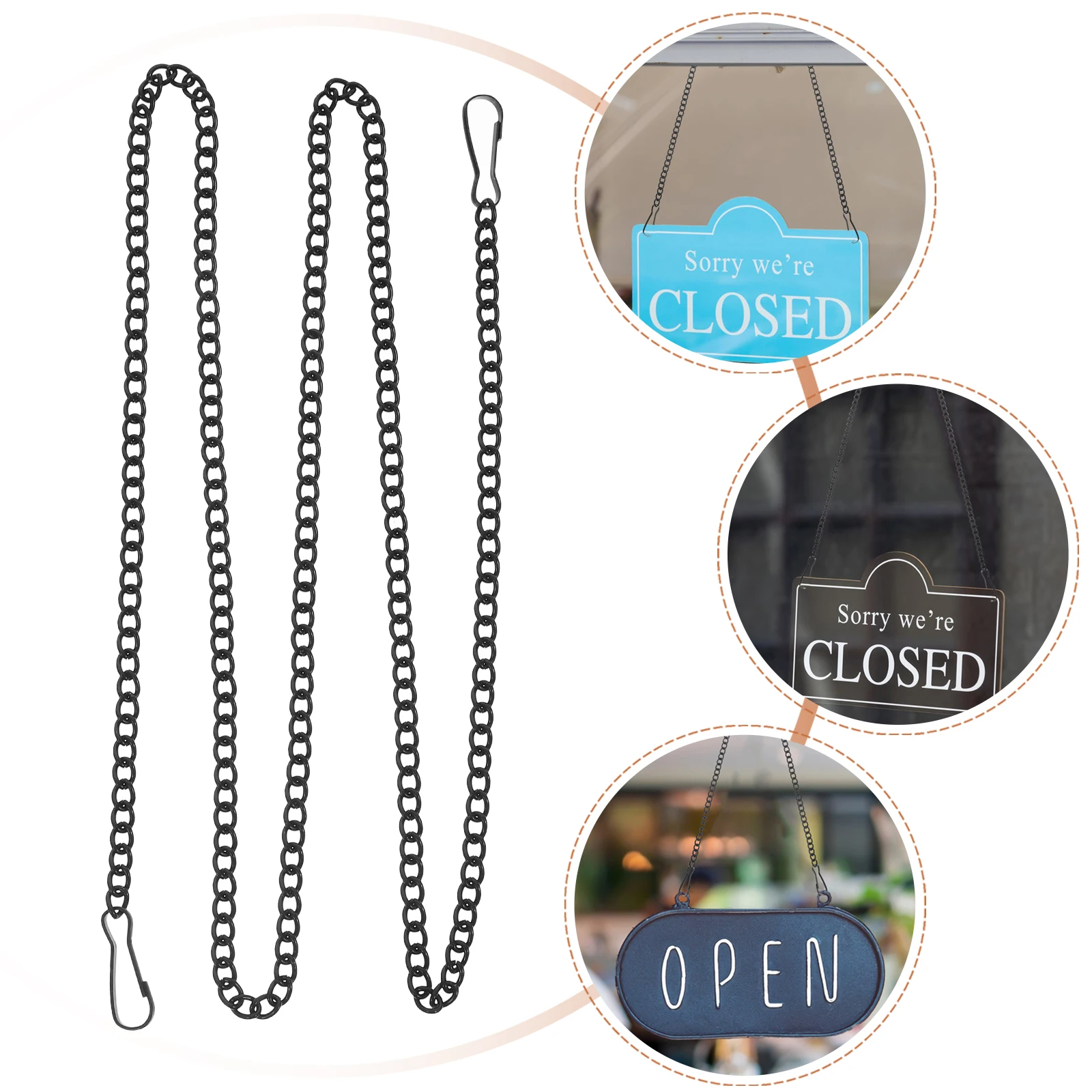 

10pcs Strong Metal Hanging Chains For Plants Bird Feeders Planters Heavy Duty Garden Ornaments Hooks Decor Chains Hardware