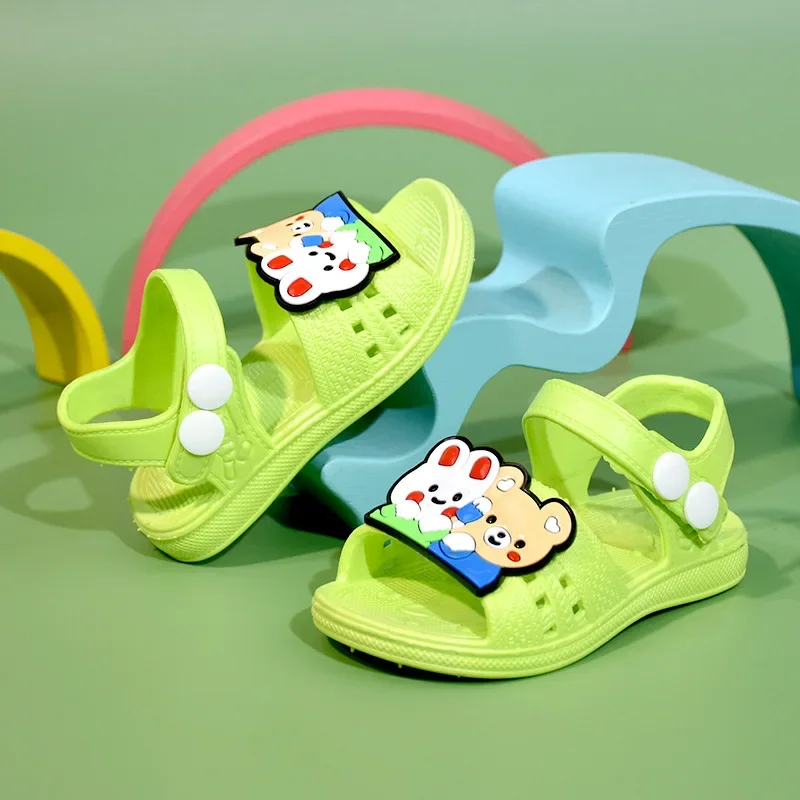 Sandals for girls baby childrens clasp boys shoes middle children summer soft soled cute non-slip sandals