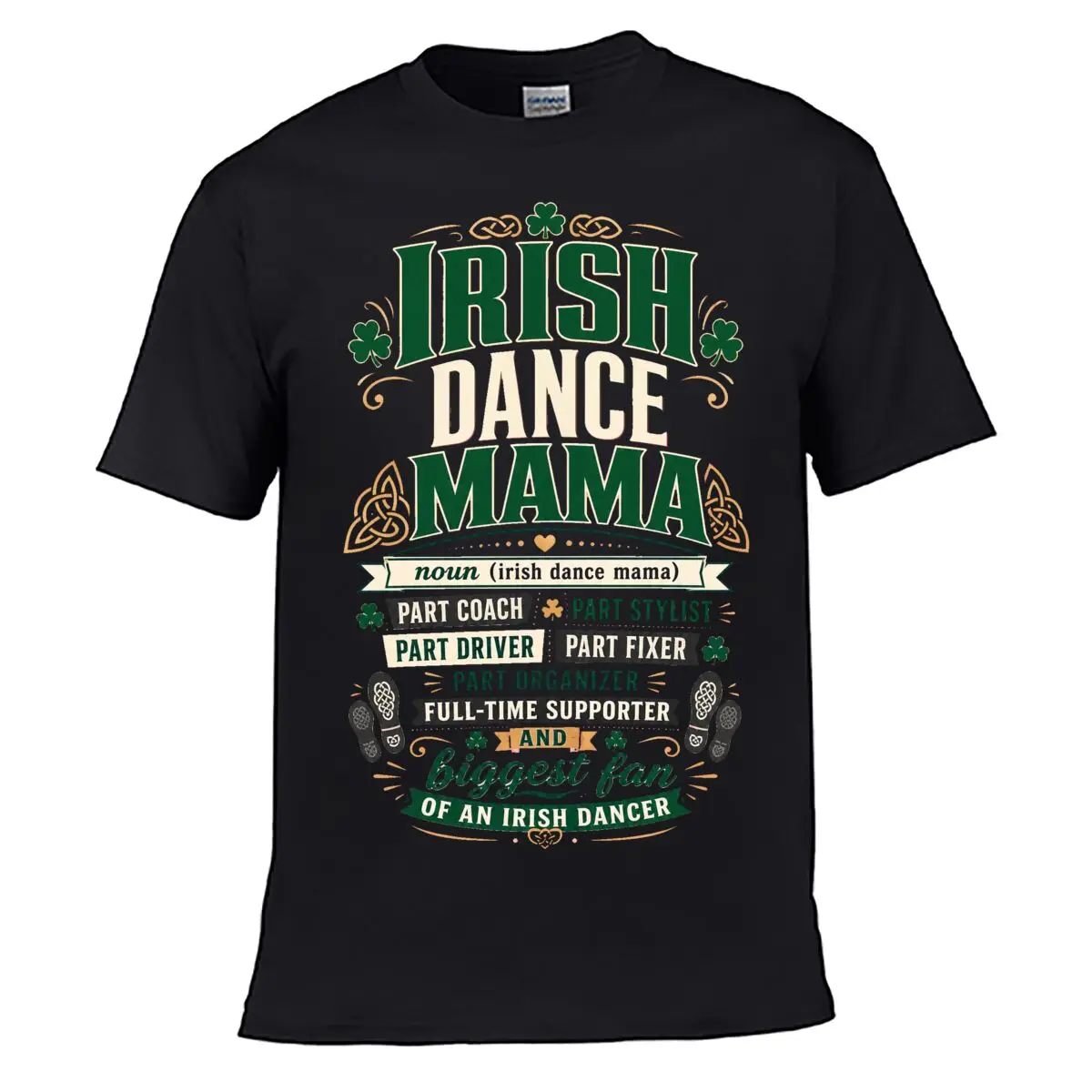 Proud Irish Dance Mama Definition Qu Loose Vintage Distressed Washed Casual Tee