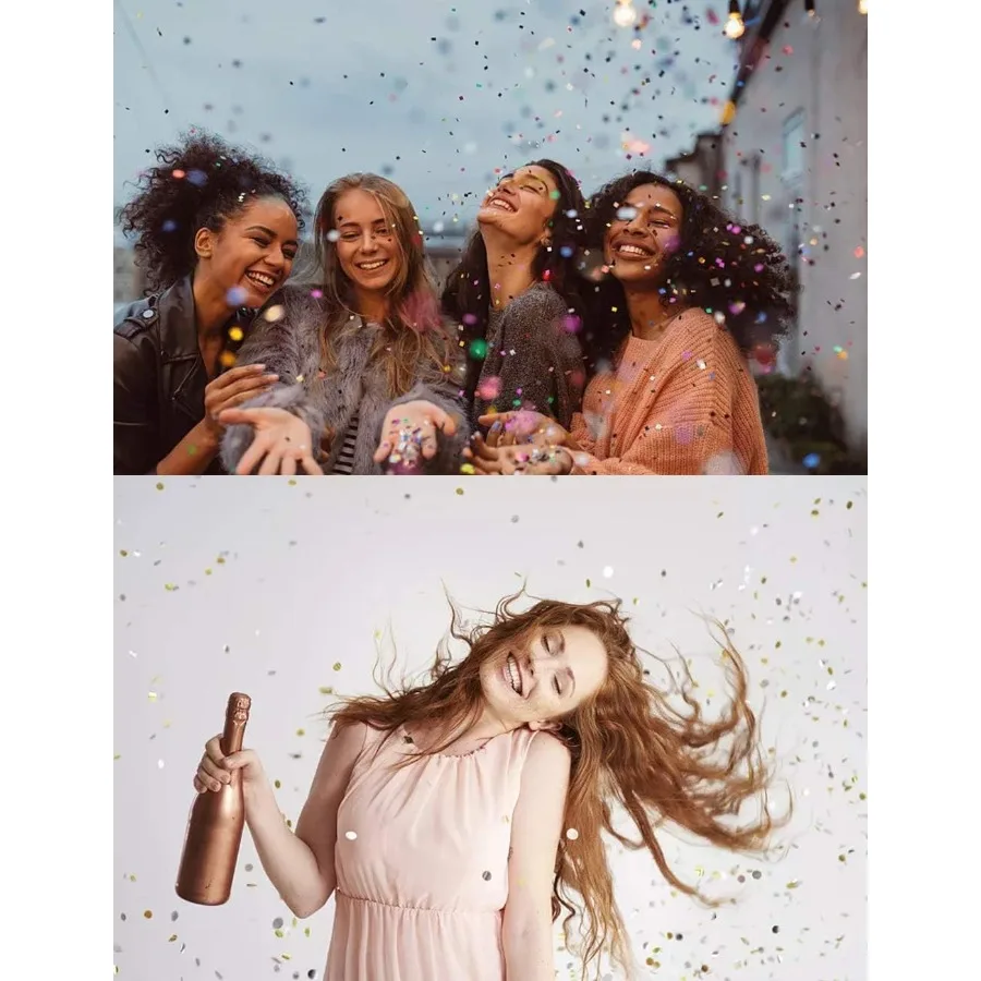 กระดาษคอนเฟตติสีขาว 15 มม. กระดาษคอนเฟตติวงกลมย่อยสลายได้สำหรับตกแต่งโต๊ะงานแต่งงานงานวันเกิด 5000 ชิ้น