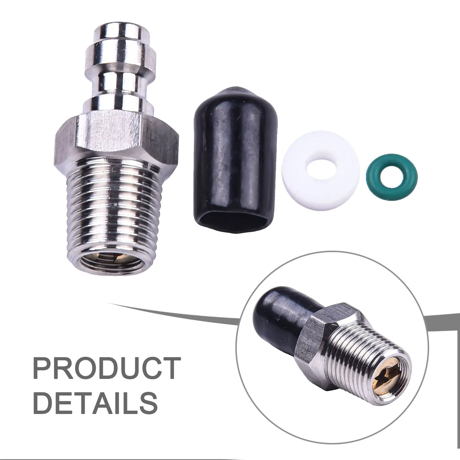 8mm Male Thread Quick Connect Valve Filling With Valve for m10*1 1/8NPT 1/8BSPP Male Connector High Pressure Pumps Parts