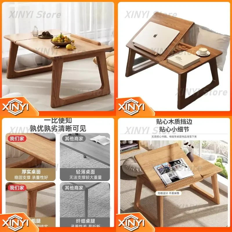 for Kangji for Solid Wood Bay Window Furniture for Foldable Coffee Desk for Bedroom for Japanese Tatami Kang Bed for Tea
