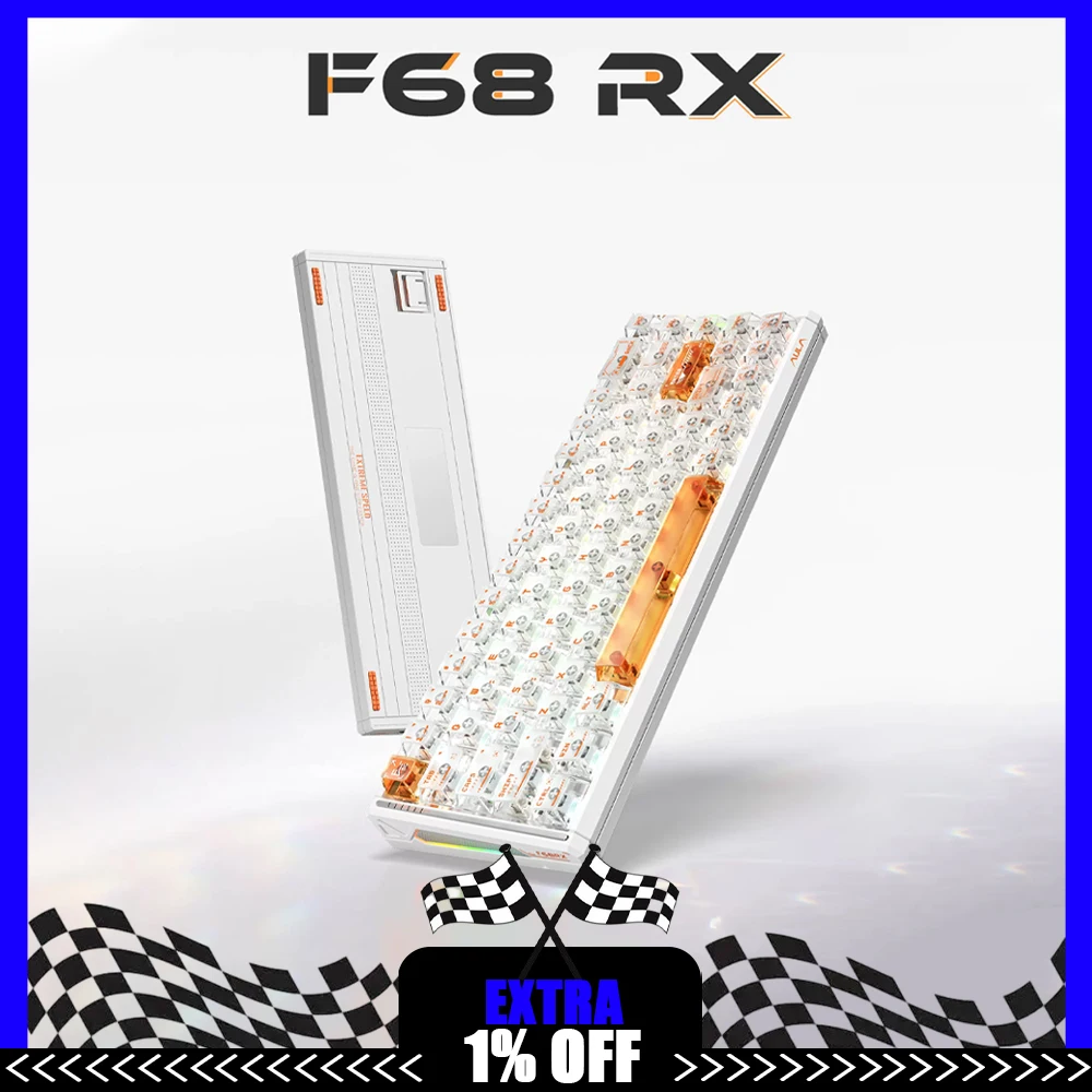 Aula F68 RX Magnetic Switch Keyboard Wired Mechanical Keyboard 8000Hz Polling Rate 0.001mmRT Gaming Keyboard PC Accessories