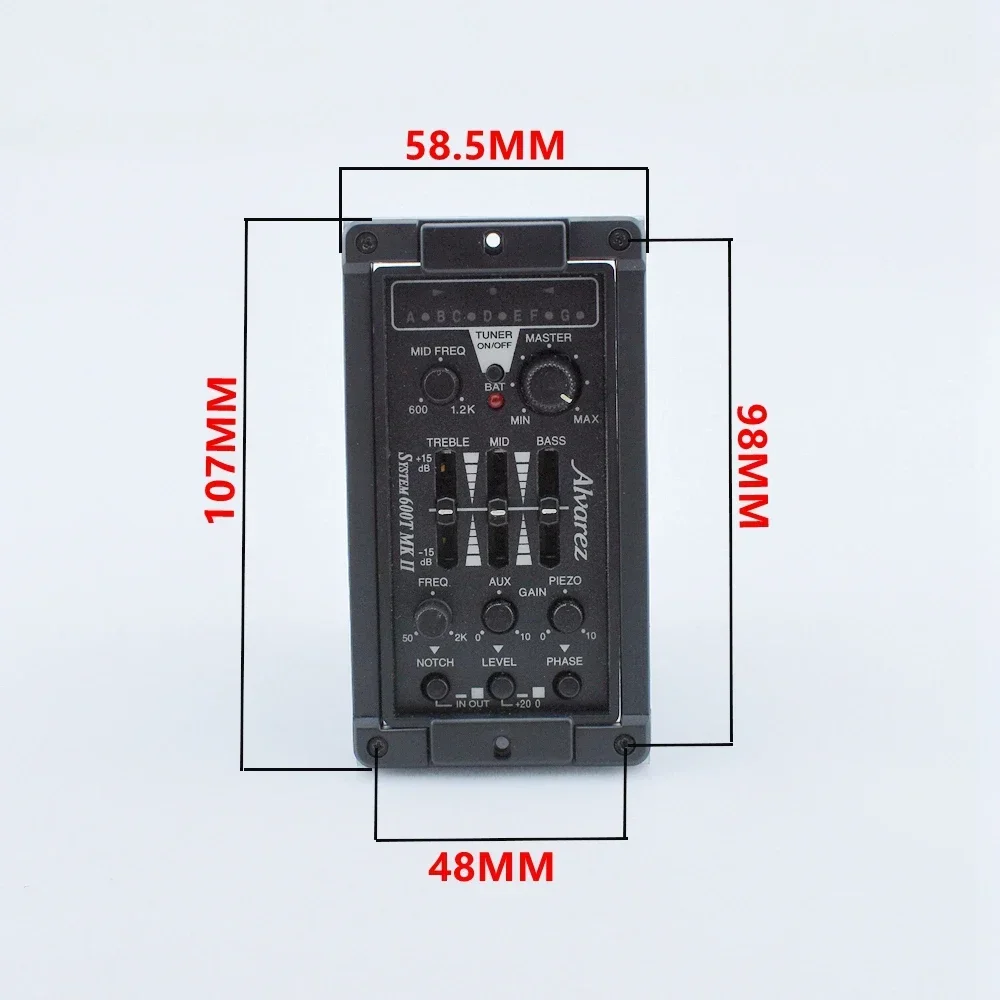 Sistema Alvaro 600T MKⅡ EQ, pastilla de guitarra acústica, preamplificador, pastilla ancha