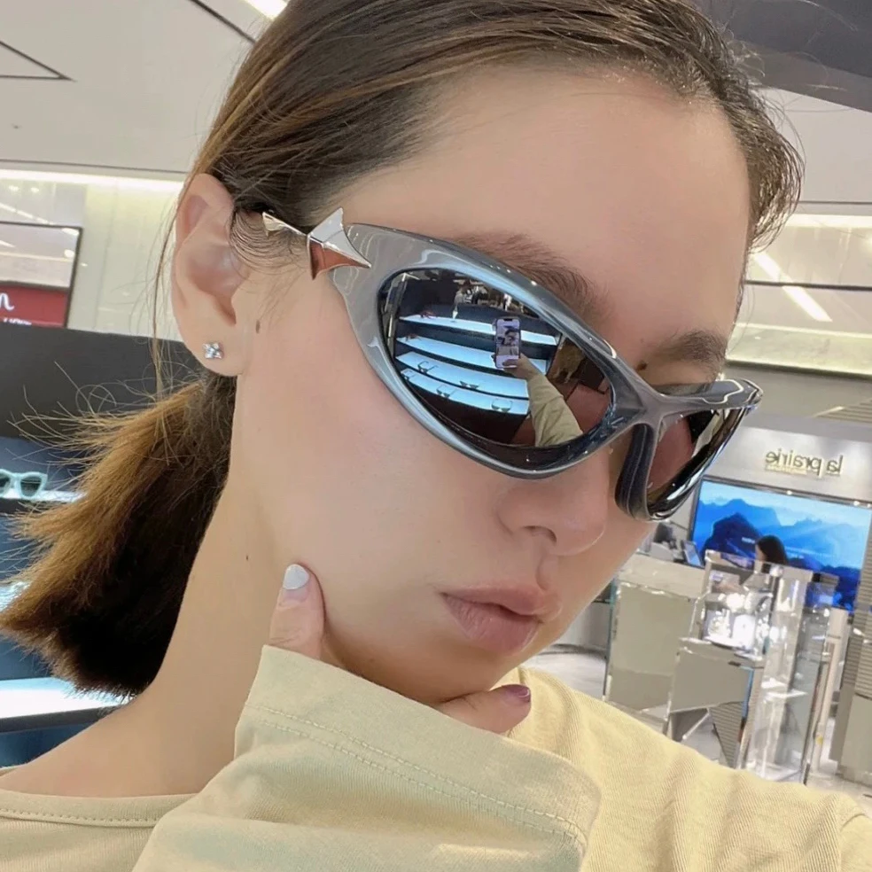 New in Y2K Punk Luxury Brand Design Sunglasses Women For Men Sun Glasses Vintage Metal Arrow Outdoor Popular Sport Goggle UV400