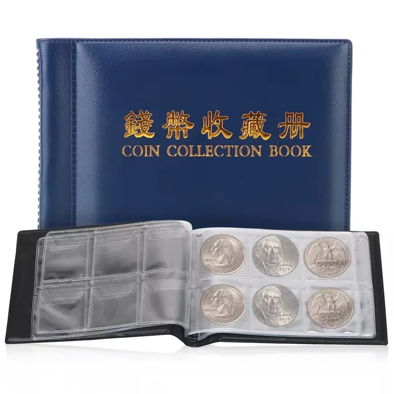 Coin Collection Book Coin Storage Bag Gifts 60 Pockets Stamp Album