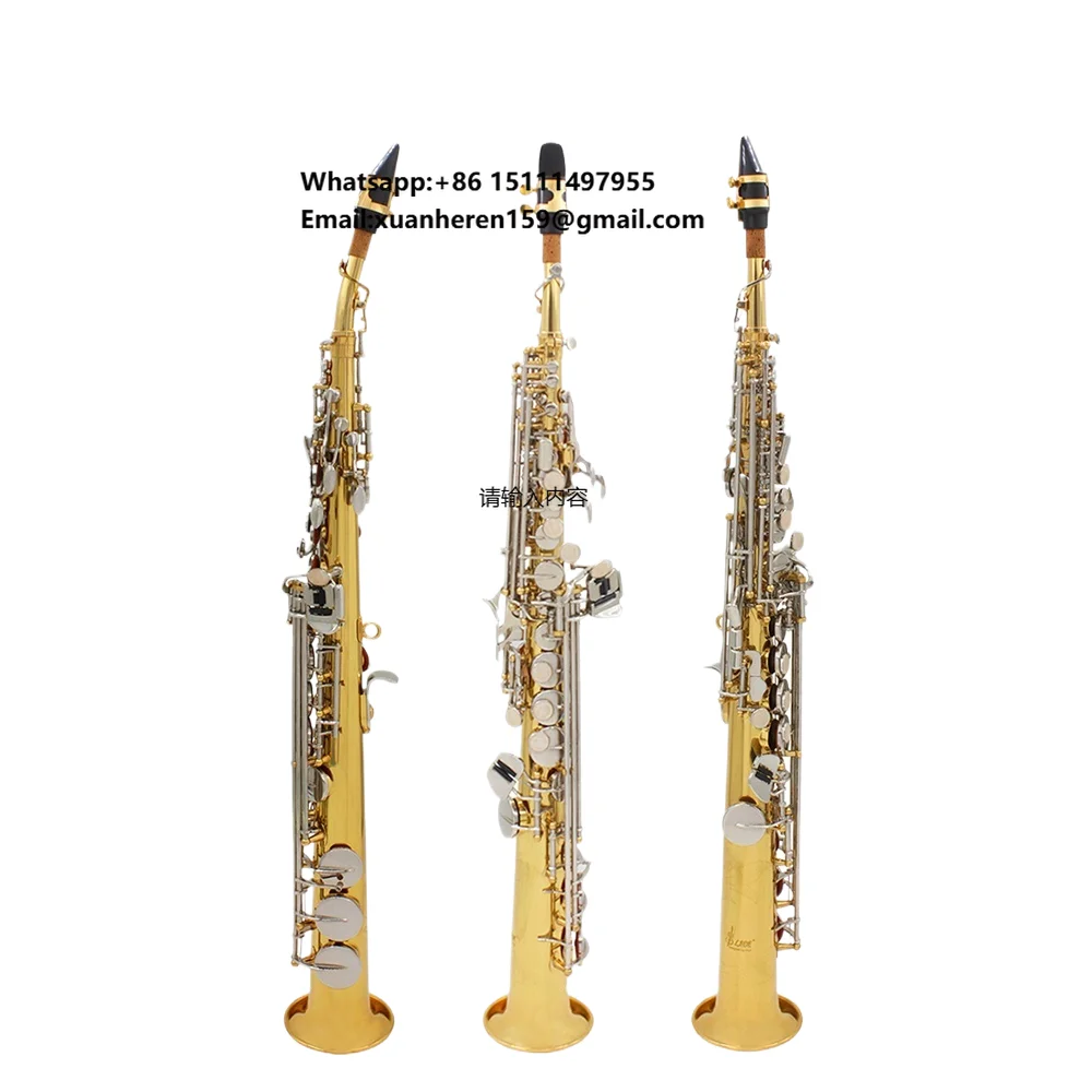 Professional Musical Instrument Factory Direct Selling 3 Style High Quality sopran Slade Straight Saxophone