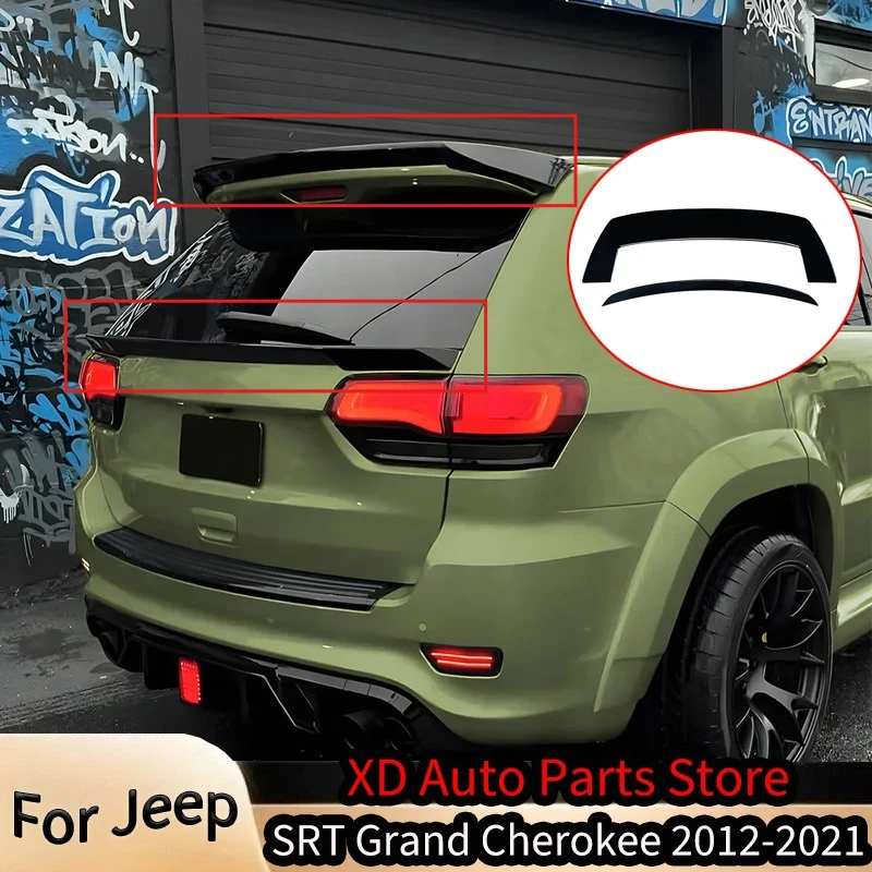 

Для Jeep SRT Grand Cherokee 2012-2021 задняя крышка крыши хвостовой спойлер средний верхний крыло крыло воздушный дефлектор комплект кузова аксессуар для тюнинга