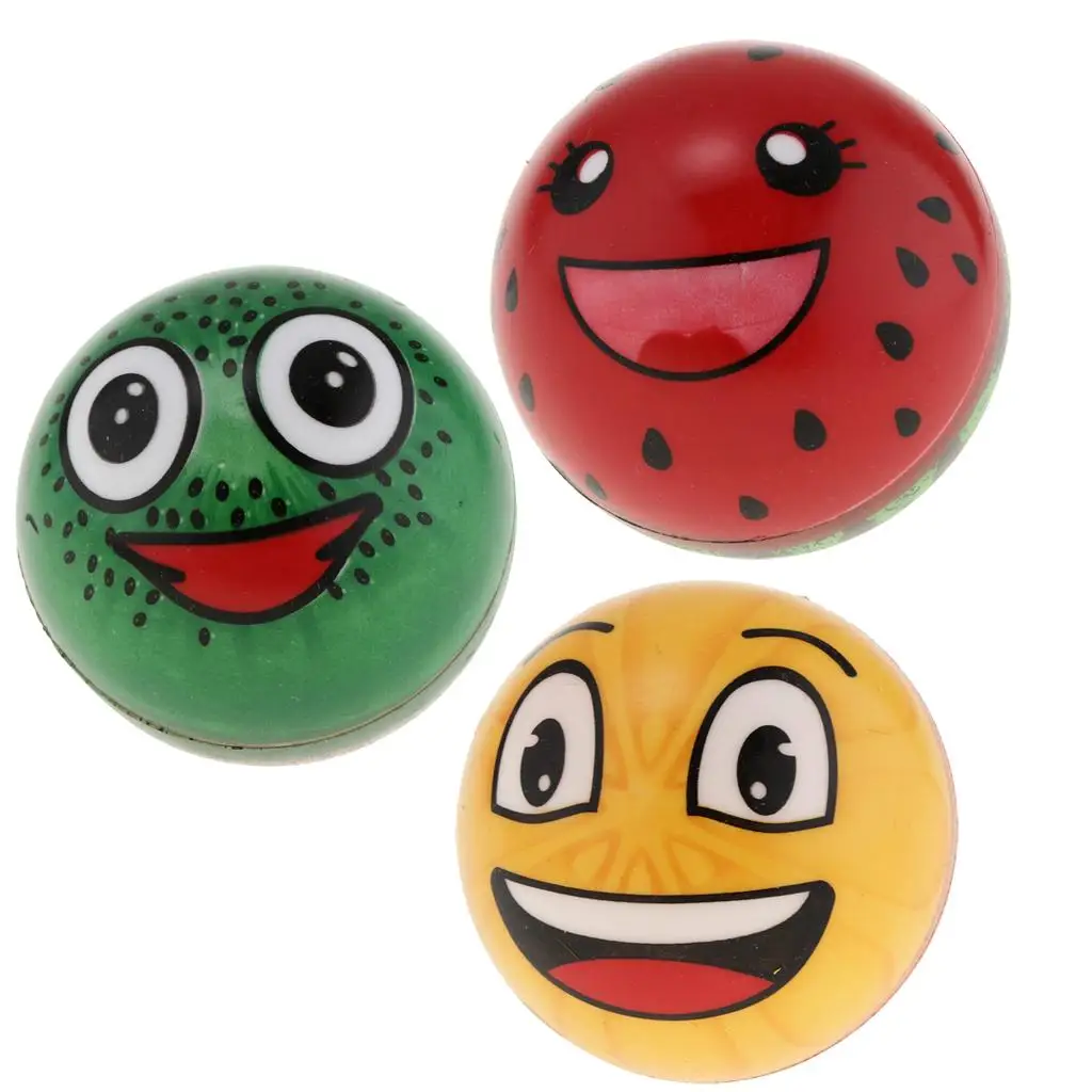 3pcs 7.5cm Bouncy Ball Set, Party Bag Filler, Infants Bathing Water Play Toy,