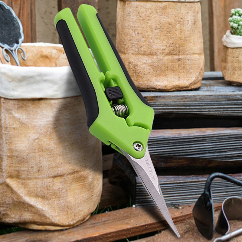 Household Potted Trim Weed Branches Small Scissors Gardening Tools Garden Pruning Shears Fruit Picking Scissors