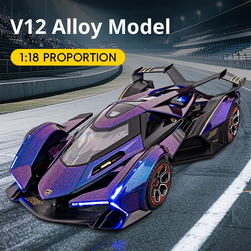 

Alloy Die-cast Large Lambo V12GT Concept Car Model Simulation Supercar Ornaments Children's Toys Men's Gift Collection