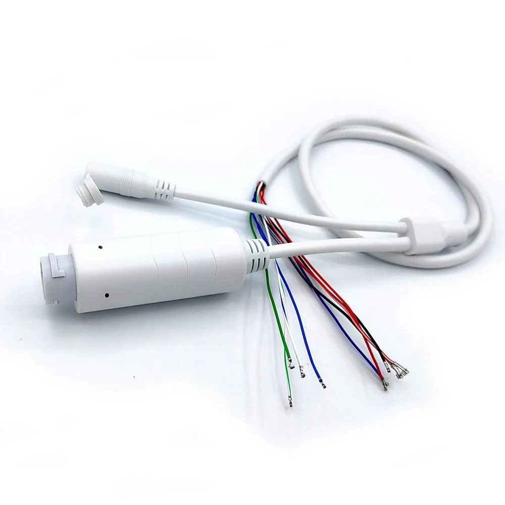 10pcs ultrasonic Built-in 48V POE Module CCTV end Cable LAN Power over Ethernet Lan RJ45+DC Ports Cables 60cm long