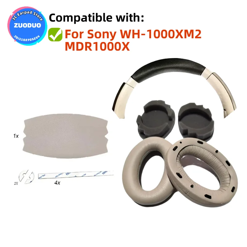 

Replacement Ear Pads Cushions for Sony WH-1000XM2 MDR1000X Headphone comfortable Sponge Soft Foam Cushion Earpads