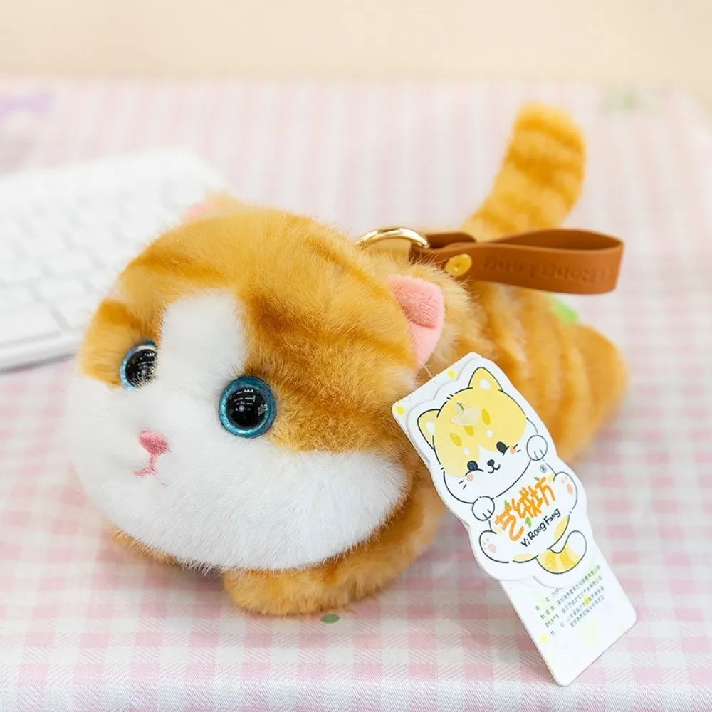 Gifts Realistic Kitten Shape Cat Keychain Lying Cat Sitting Cat Cat Pendant Cute Furry Key Ring Backpack Accessories