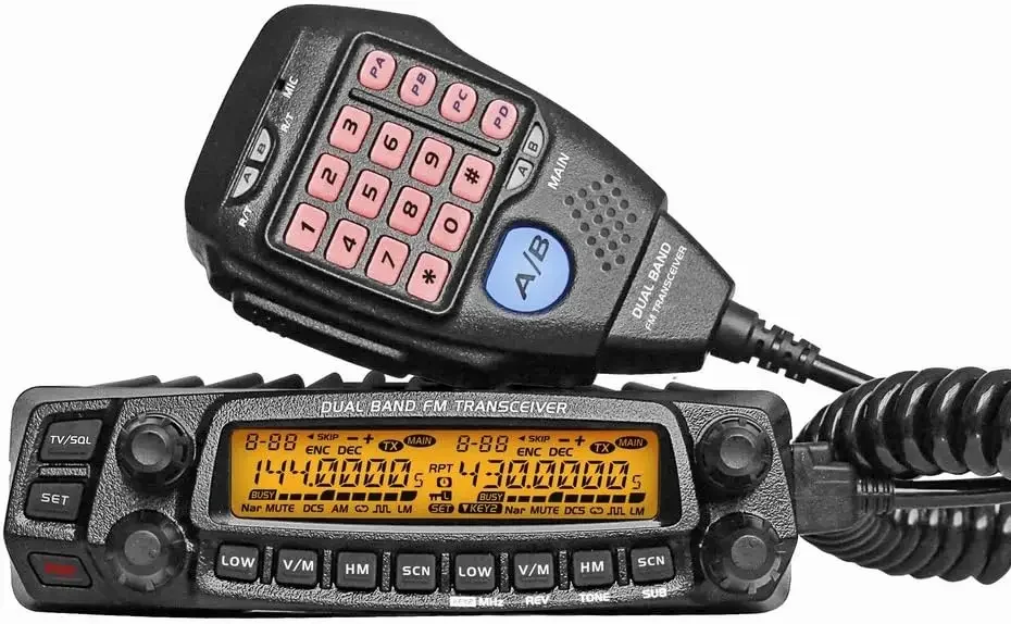 บ้าน เครื่องรับส่งสัญญาณมือถือแบบ Dual Band VHF/UHF เครื่องส่งสัญญาณวิทยุติดรถยนต์ AT-5888UV