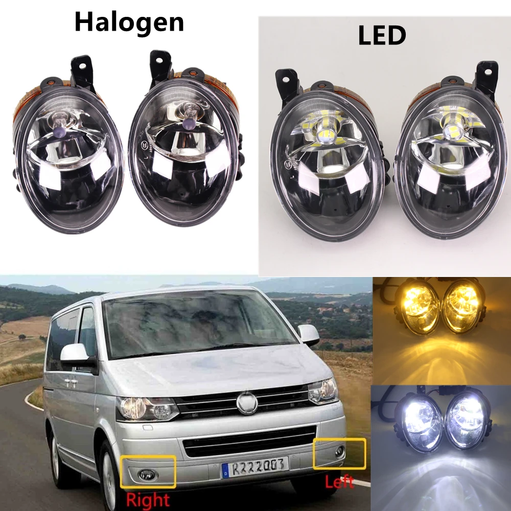 Przednia halogenowa lampa przeciwmgielna LED + przewód do VW Transporter Multivan Caravelle T5 T6 2010 2011 2012 2013 2014 2015 Car-Stying