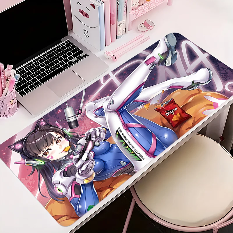 

Mouse Pad Gamer Anti-slip Anime Desk Mat Gaming PC Accessories Tablet Pad Large Mousepad O-overwatch D.Va Extended Keyboard Mat