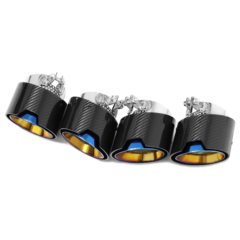 ماسورة عادم السيارة لسيارات BMW M2 M3 M4 أنبوب عادم من ألياف الكربون G80 G82 G83 G87 رأس عادم كاتم الصوت فوهة من الفولاذ المقاوم للصدأ #3