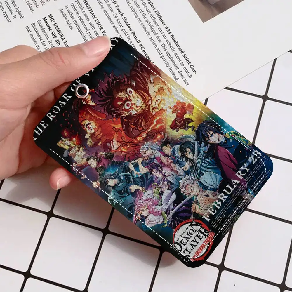 Demon Slayer Personalised Holder Suitable For Bank Card,Subway, Bus Card Wallet Card Case Badge Holder Keychain